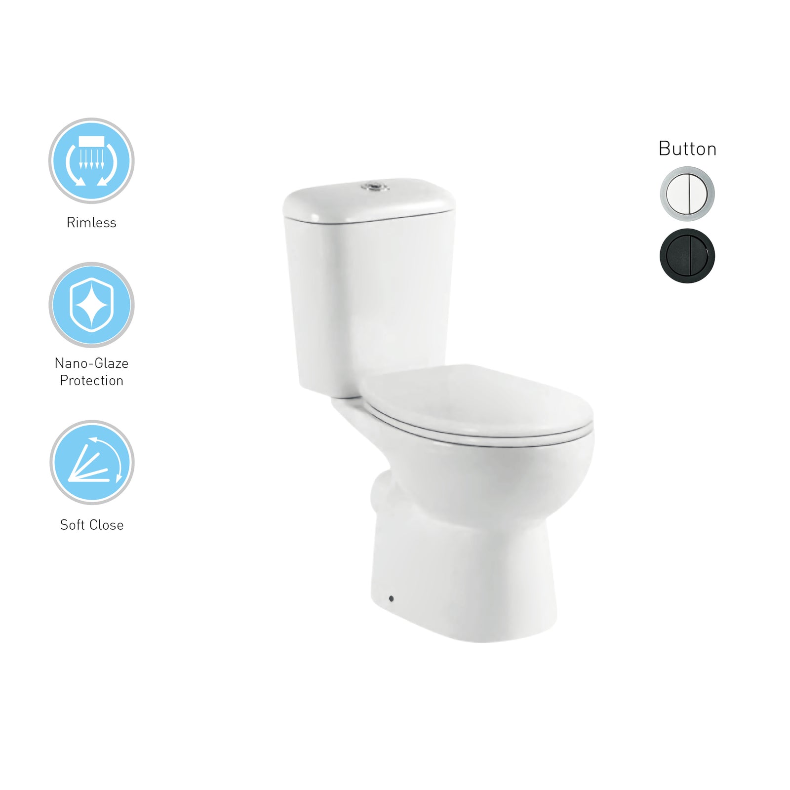 STYLO Toilet Suite - Blue Bathware 