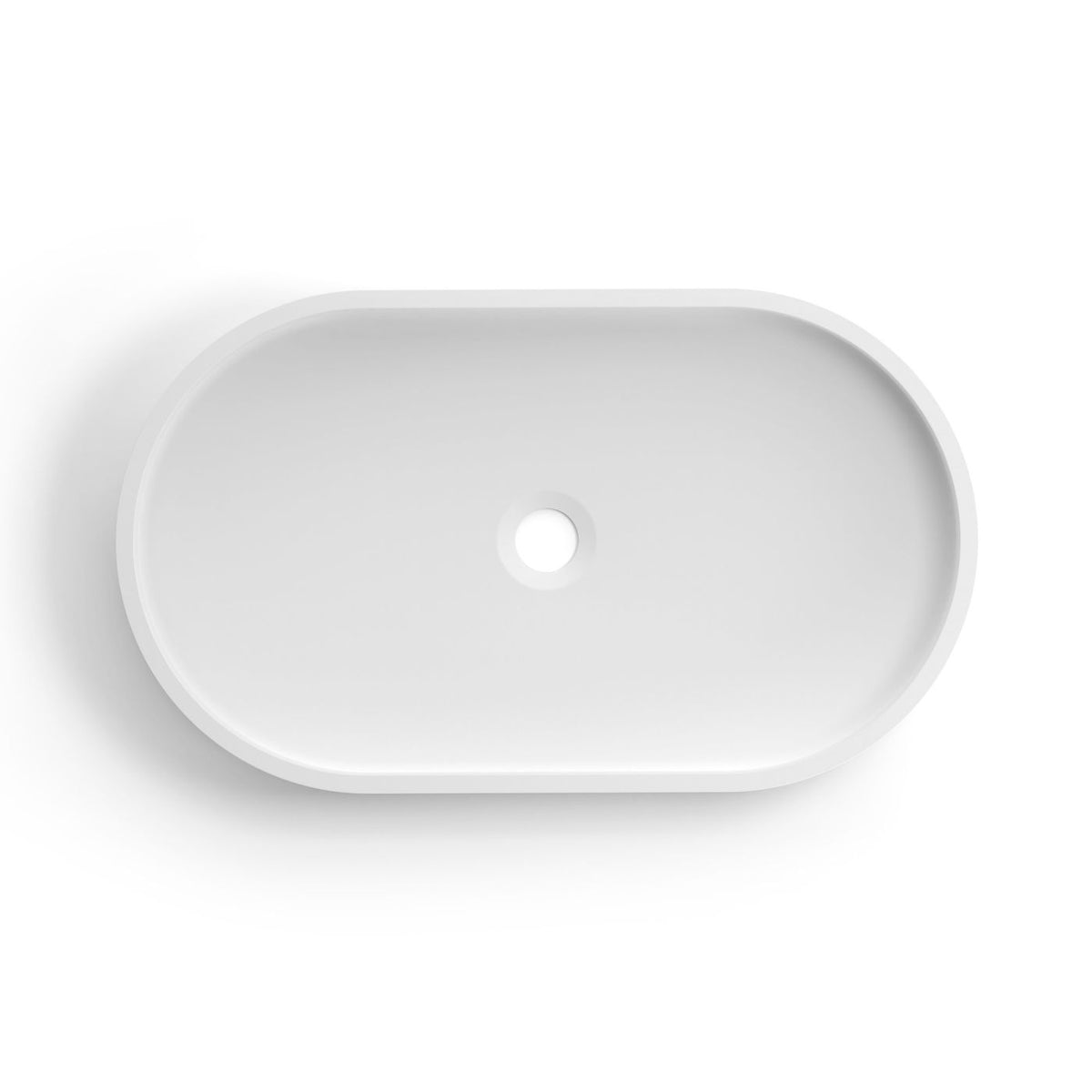 Otti Hudson Concrete Fluted Oval Basin | 600mm