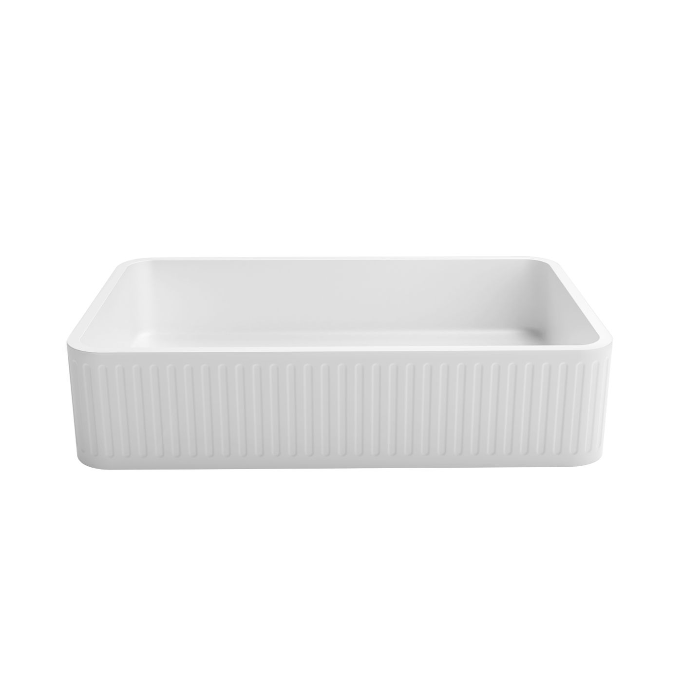 Otti Hudson Concrete Fluted Square Basin | 520mm