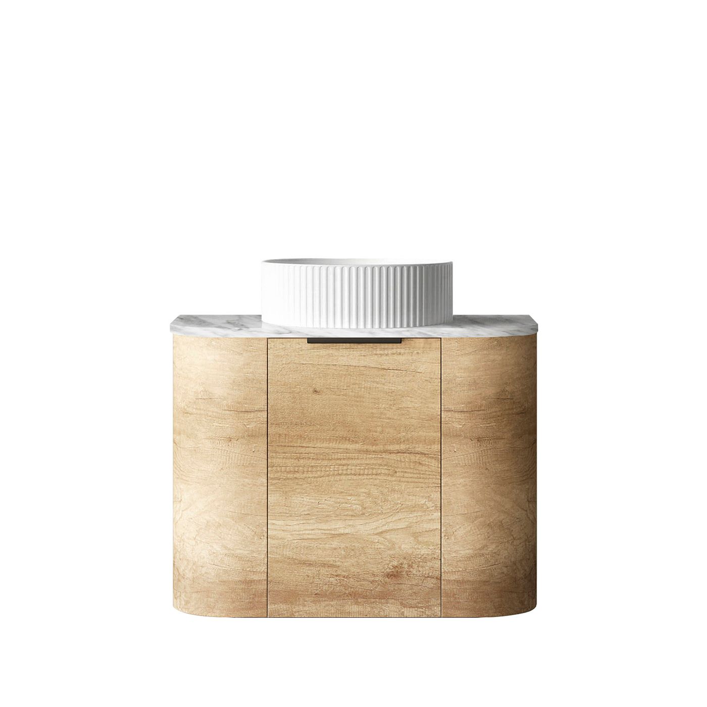 Otti Bondi Wall Hung Curve Vanity | Natural Oak & Black Oak | 600 / 750 / 900 / 1200 / 1500 / 1800 MM