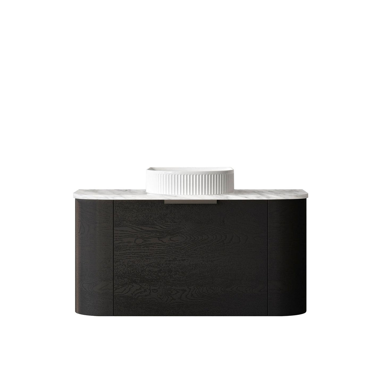 Otti Bondi Wall Hung Curve Vanity | Natural Oak & Black Oak | 600 / 750 / 900 / 1200 / 1500 / 1800 MM