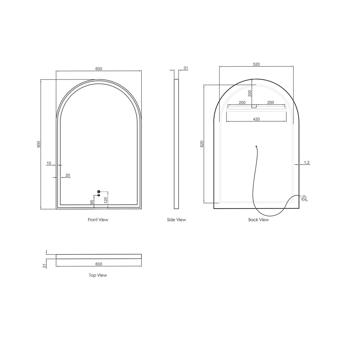 Otti Archie LED Mirror