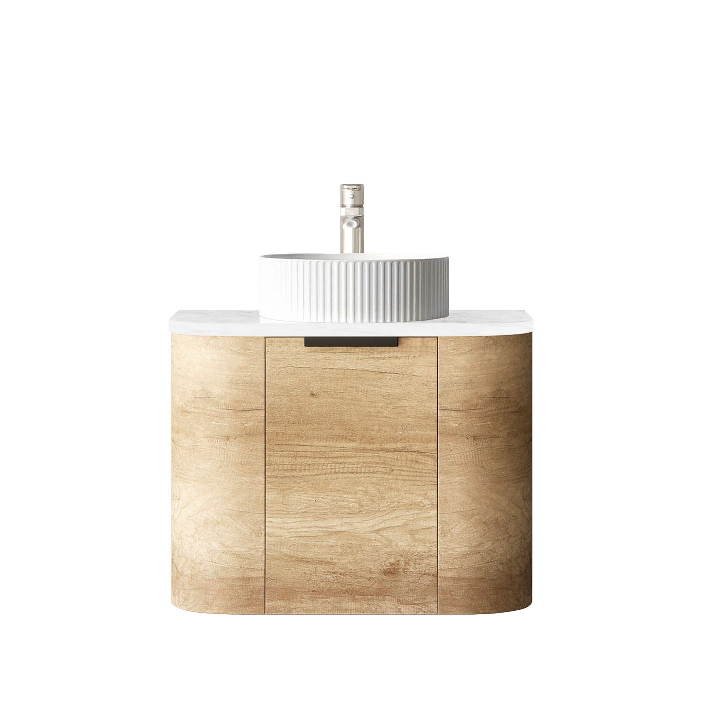 Otti Bondi Wall Hung Curve Vanity | Natural Oak & Black Oak | 600 / 750 / 900 / 1200 / 1500 / 1800 MM