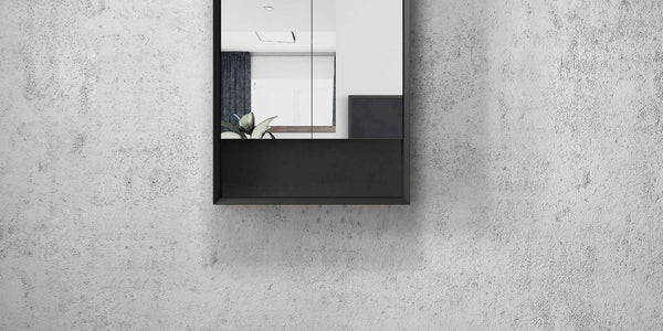 Otti Marlo Shaving Cabinet With Shelf | Matte Black 600 / 750 / 900 / 1200 MM