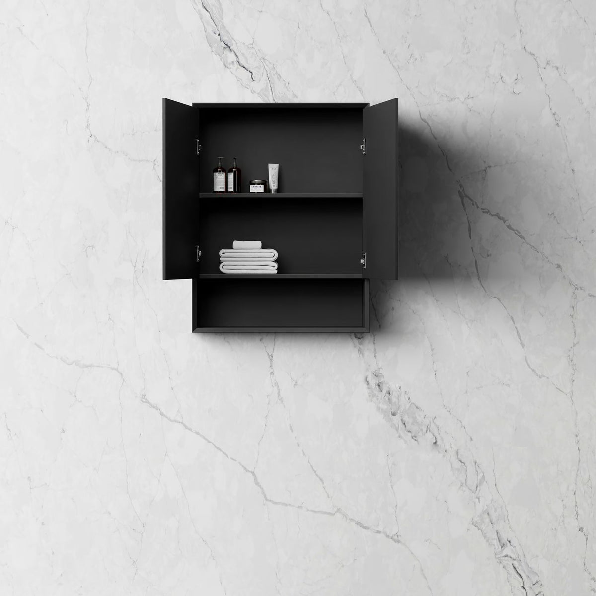 Otti Marlo Shaving Cabinet With Shelf | Matte Black