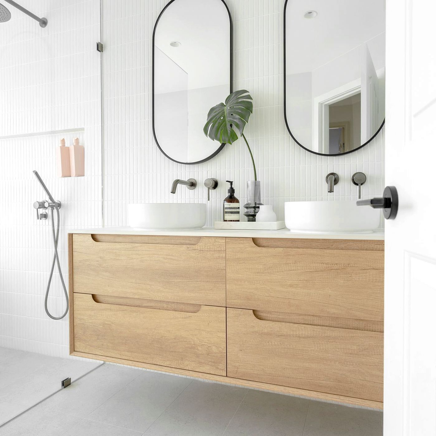 Otti Byron Wall Hung Vanity | Natural Oak