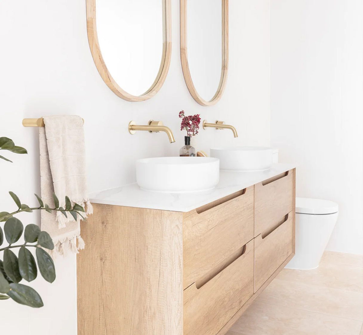 Otti Byron Wall Hung Vanity | Natural Oak