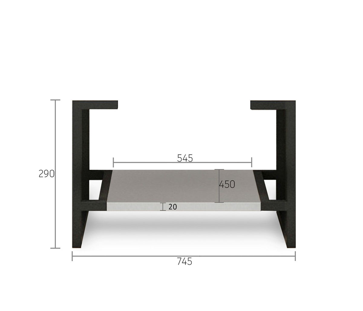 Otti Boston Vanity Freestanding Legs