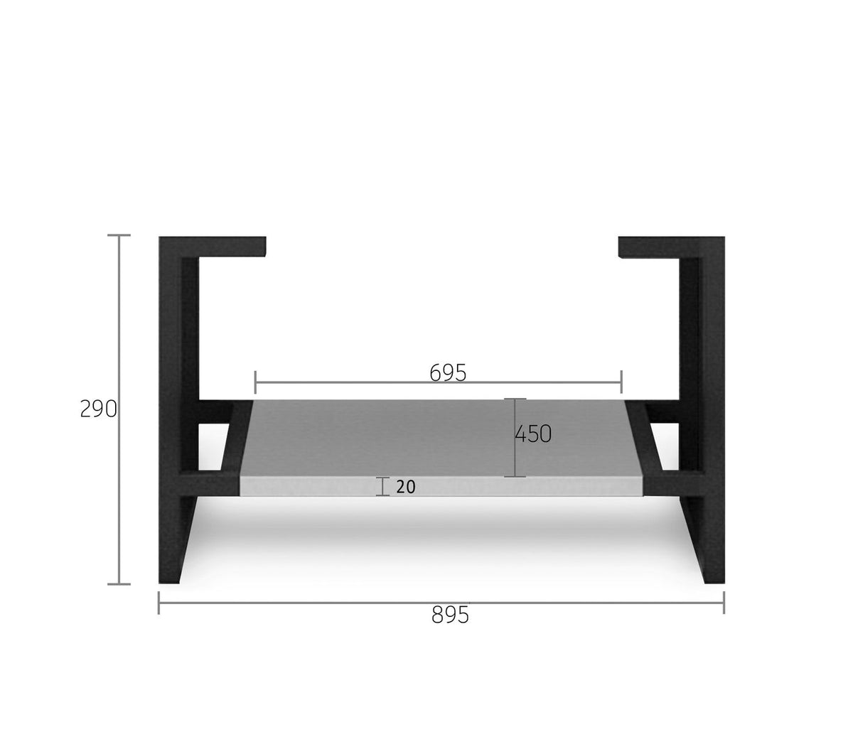 Otti Boston Vanity Freestanding Legs