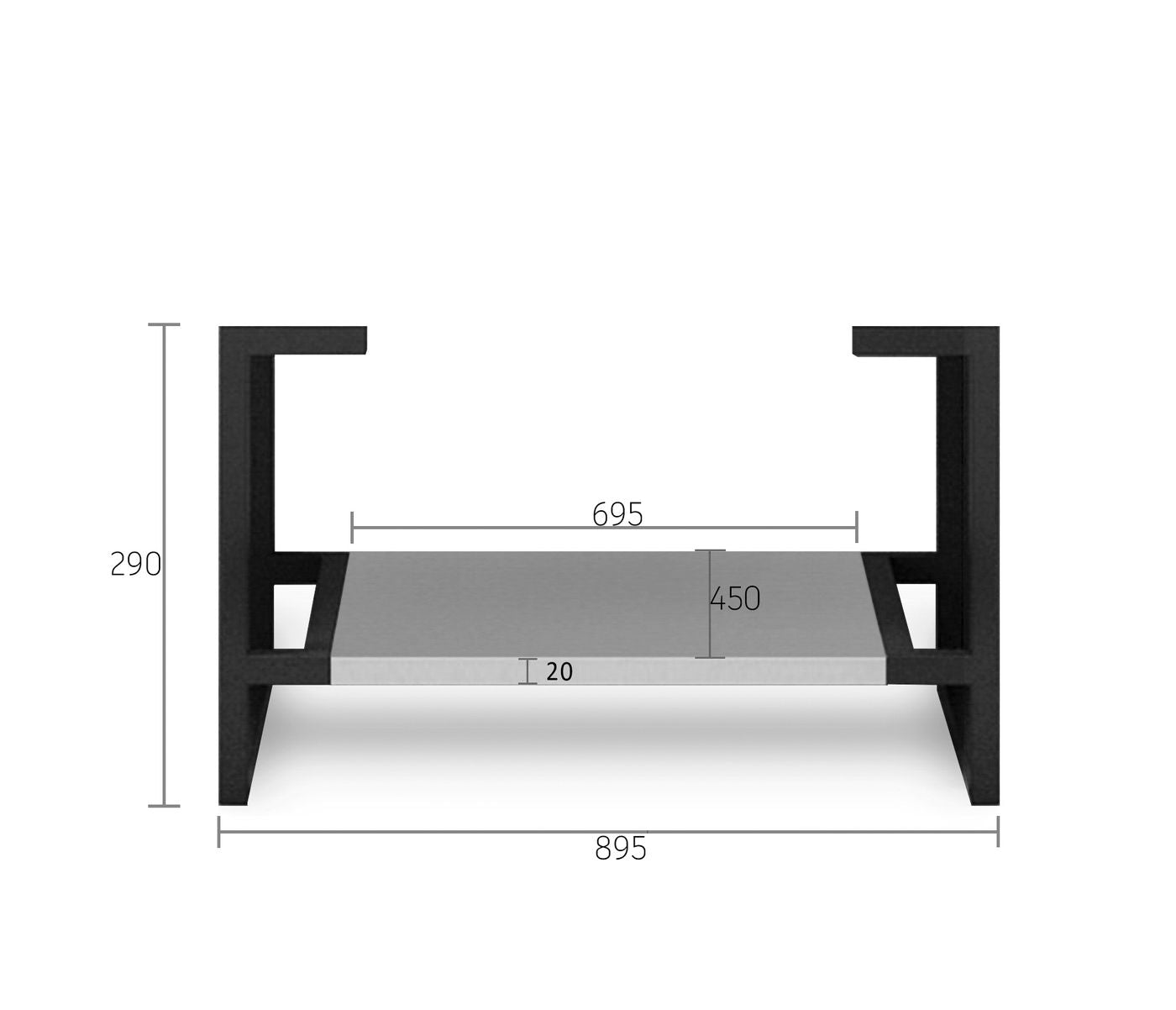 Otti Boston Vanity Freestanding Legs