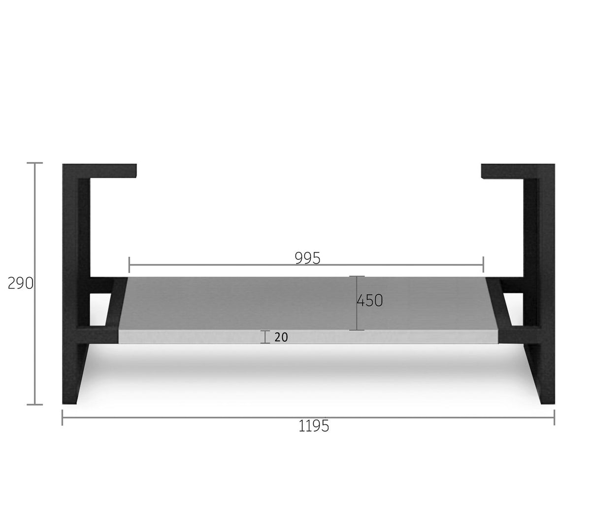 Otti Boston Vanity Freestanding Legs