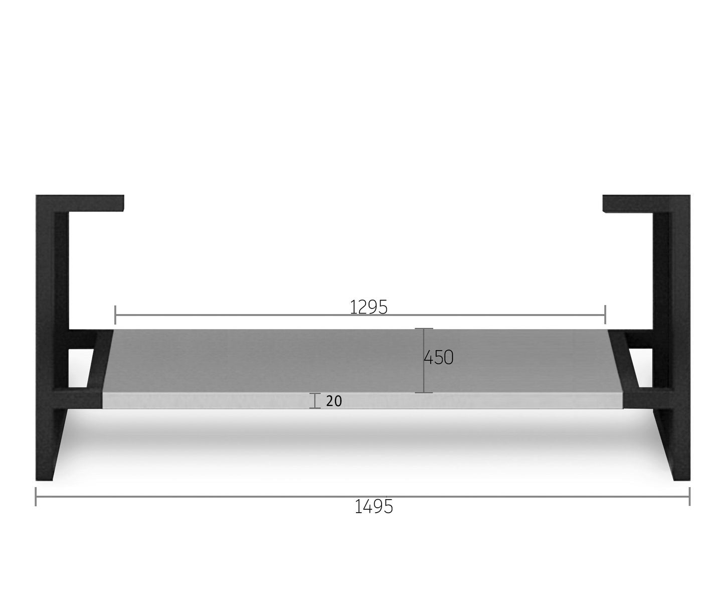 Otti Boston Vanity Freestanding Legs
