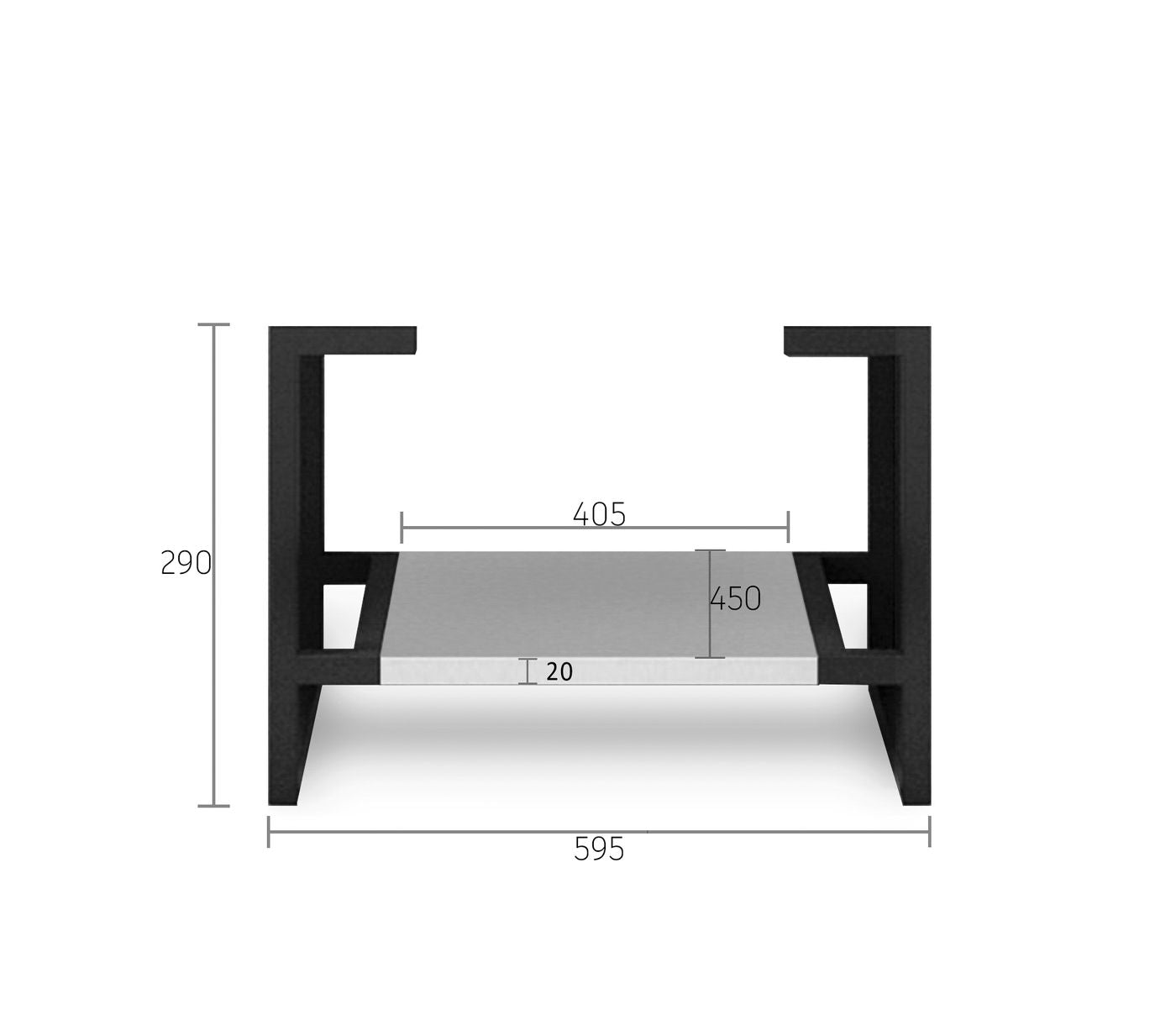 Otti Boston Vanity Freestanding Legs