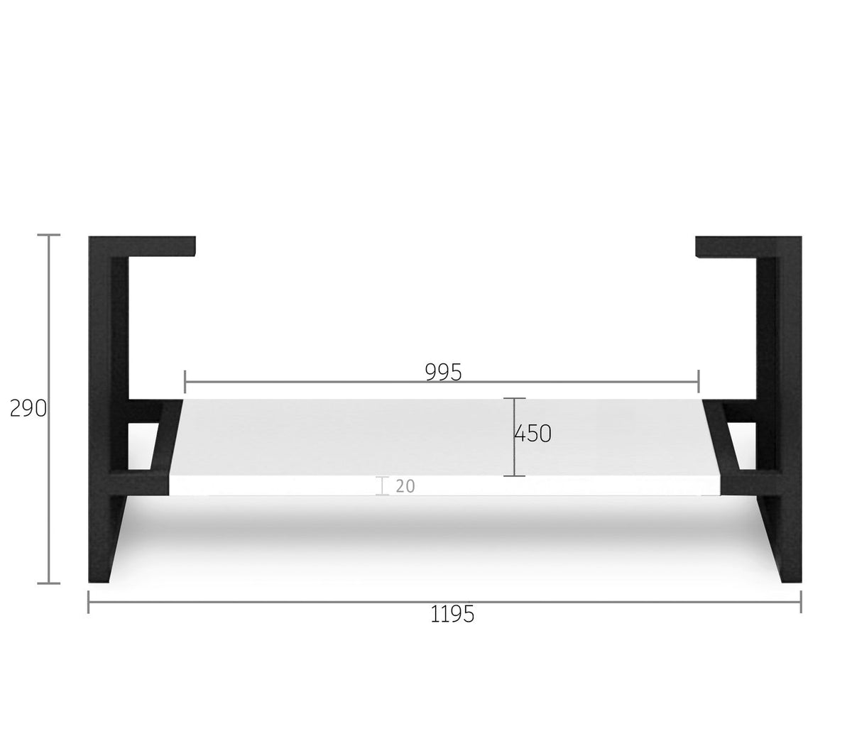 Otti Boston Vanity Freestanding Legs
