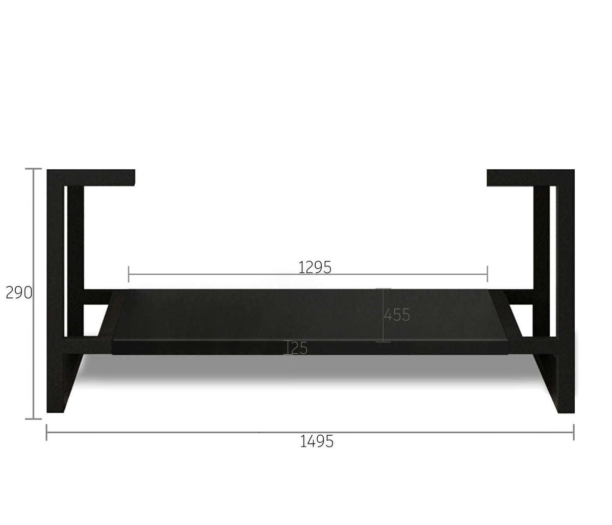 Otti Marlo Vanity Freestanding Legs | Matte Black