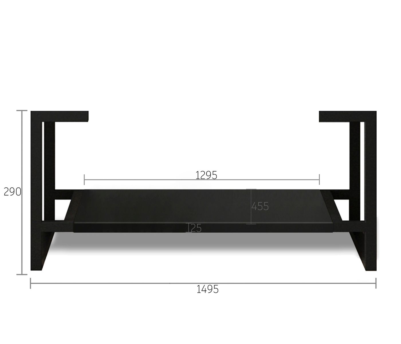 Otti Marlo Vanity Freestanding Legs | Matte Black