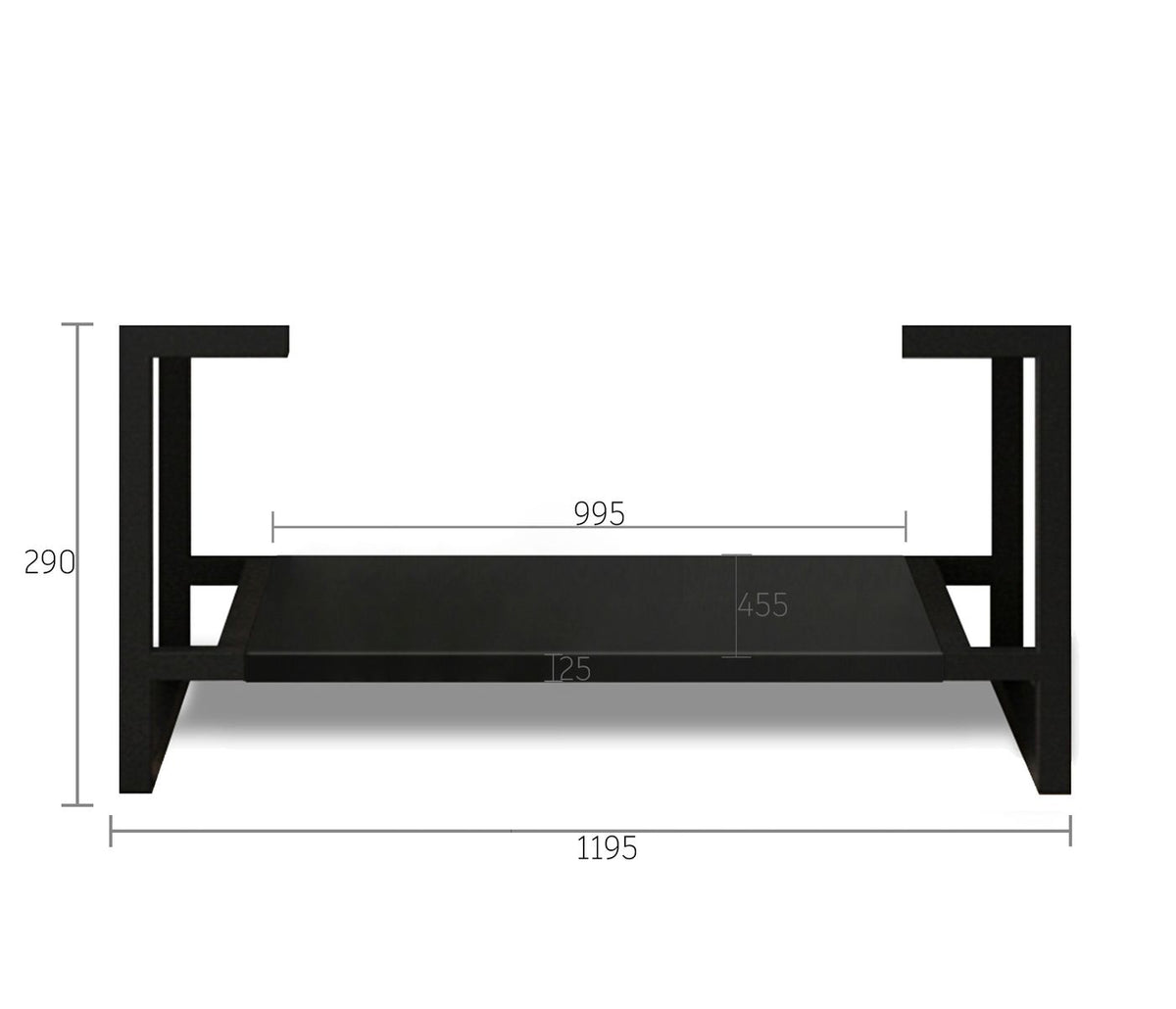 Otti Marlo Vanity Freestanding Legs | Matte Black
