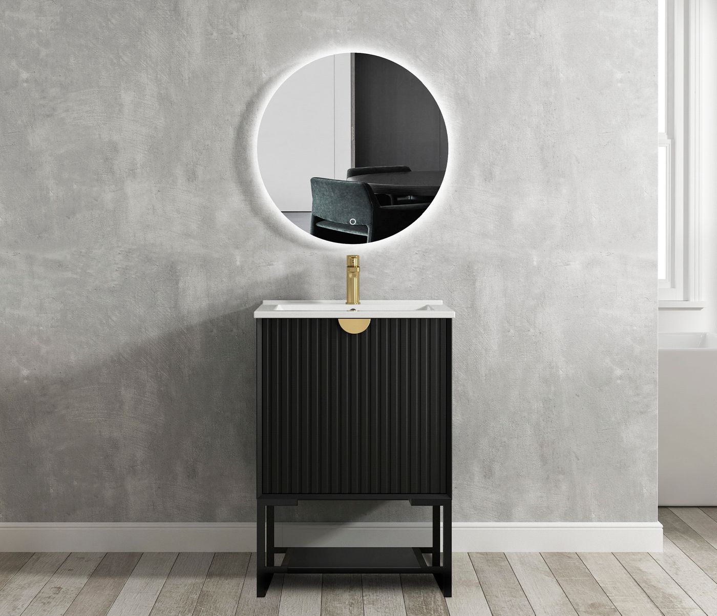 Otti Marlo Vanity Freestanding Legs | Matte Black