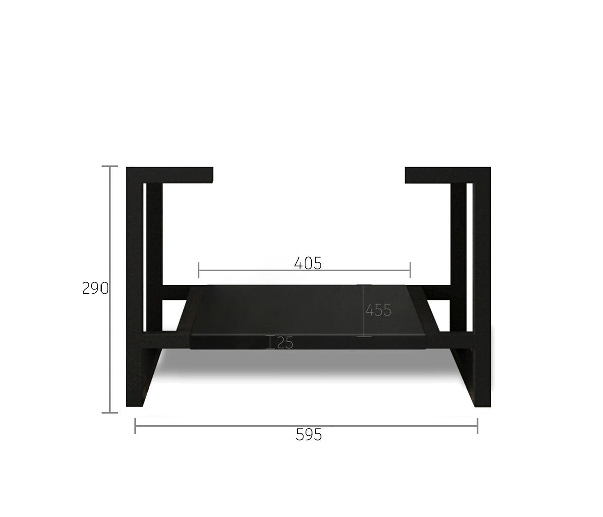 Otti Marlo Vanity Freestanding Legs | Matte Black