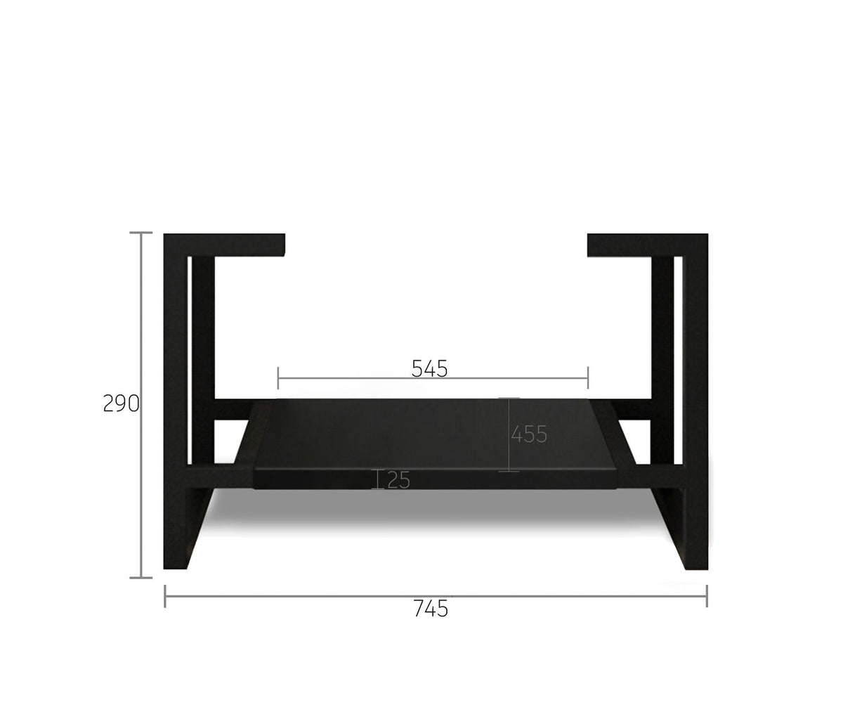 Otti Marlo Vanity Freestanding Legs | Matte Black