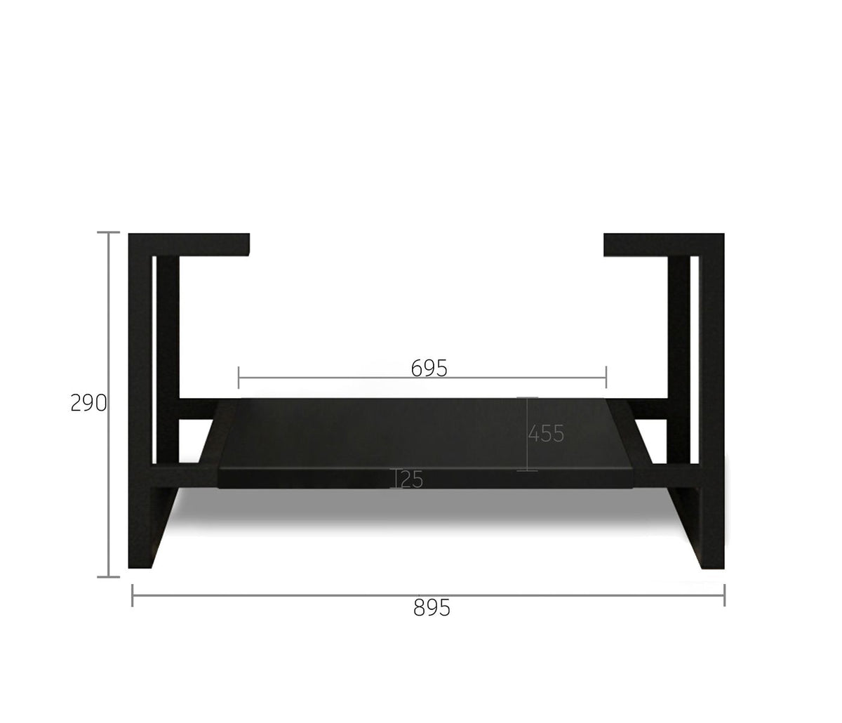 Otti Marlo Vanity Freestanding Legs | Matte Black