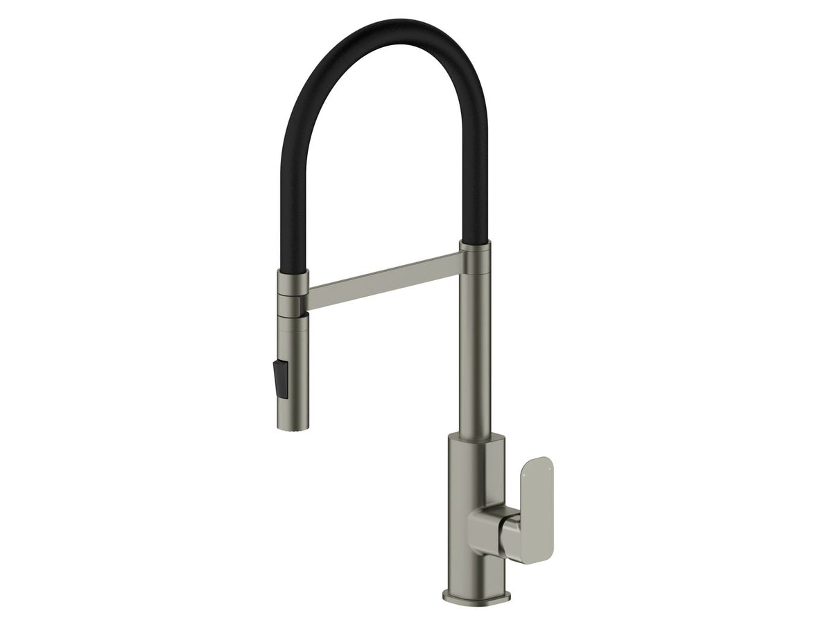 Otti Oskar Pull Out Kitchen Mixer — Brushed Nickel