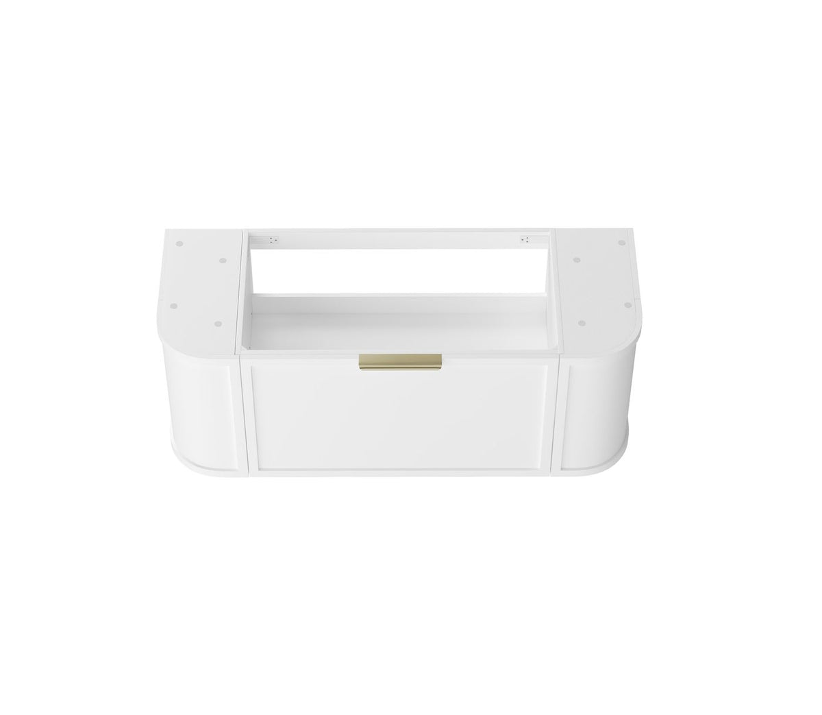 Otti Hampshire Wall Hung Curve Vanity | Satin White