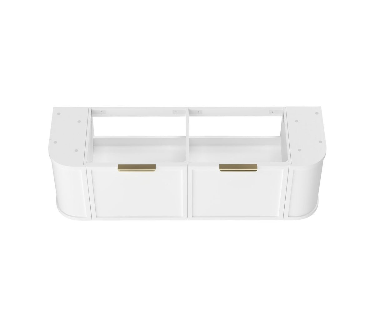 Otti Hampshire Wall Hung Curve Vanity | Satin White