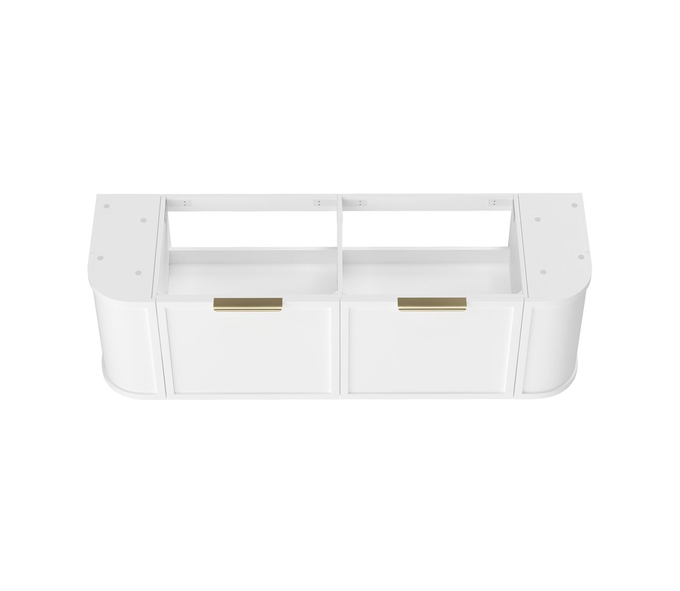 Otti Hampshire Wall Hung Curve Vanity | Satin White