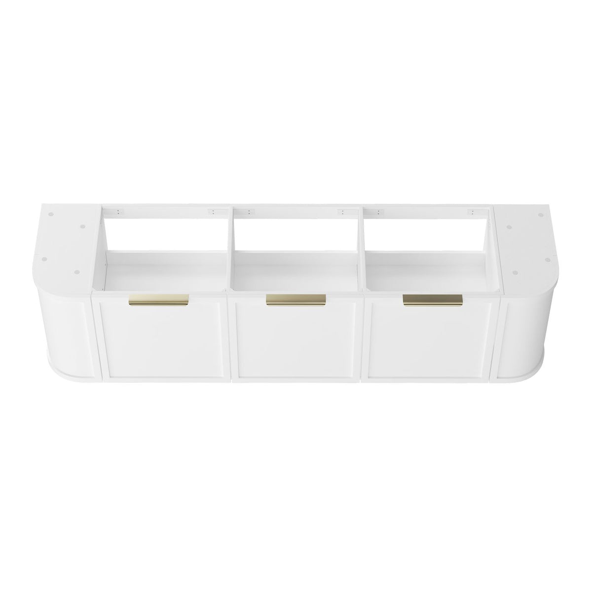 Otti Hampshire Wall Hung Curve Vanity | Satin White