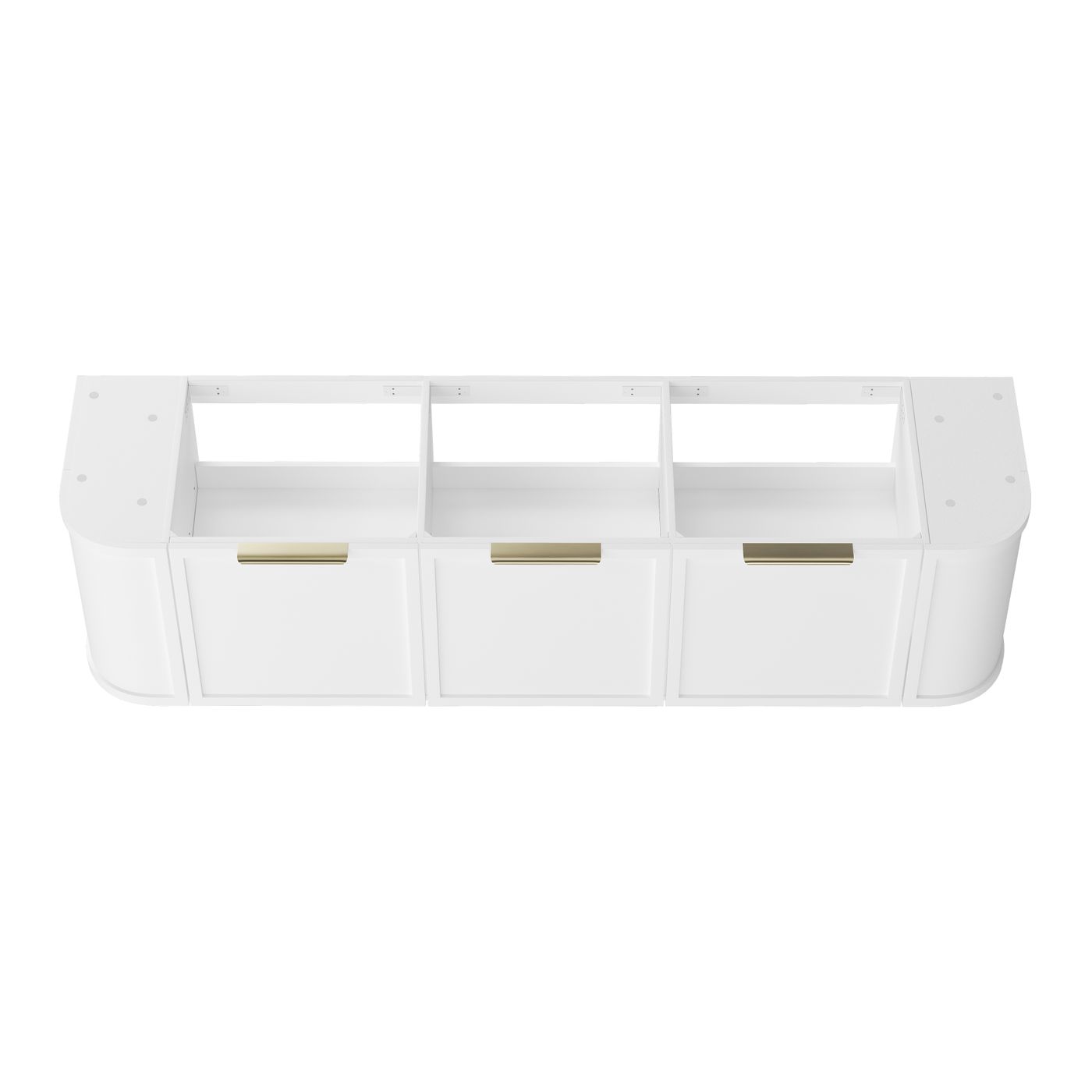 Otti Hampshire Wall Hung Curve Vanity | Satin White