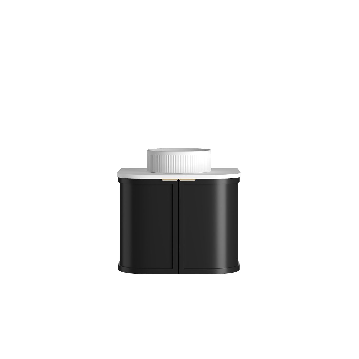 Otti Hampshire Wall Hung Curve Vanity | Satin Black