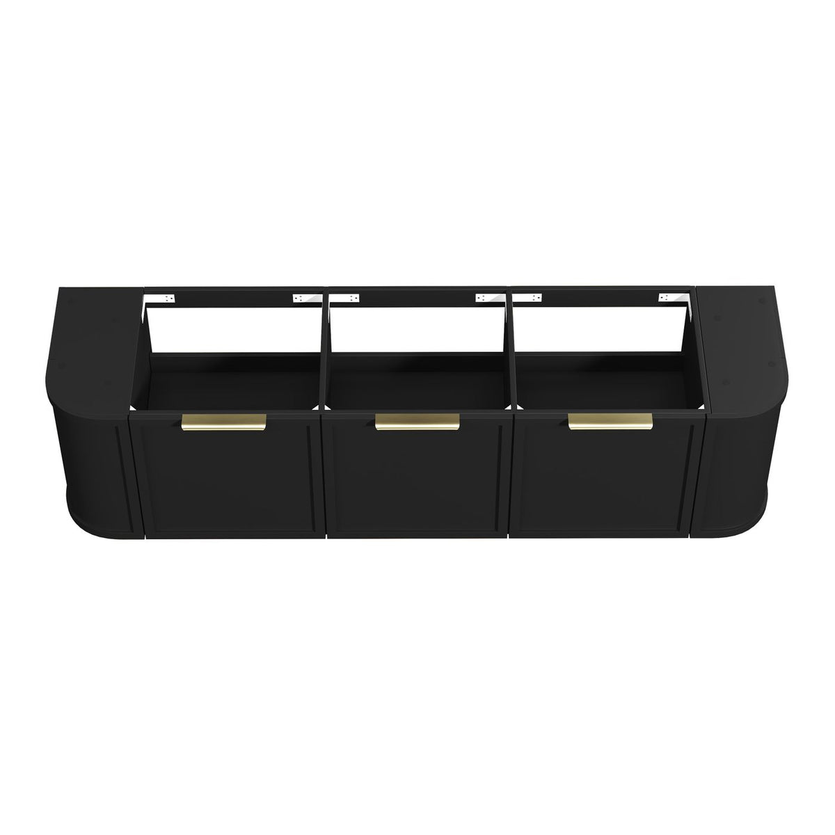 Otti Hampshire Wall Hung Curve Vanity | Satin Black