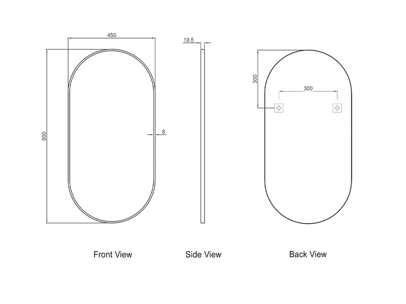 Otti Noosa Metal Frame Mirror