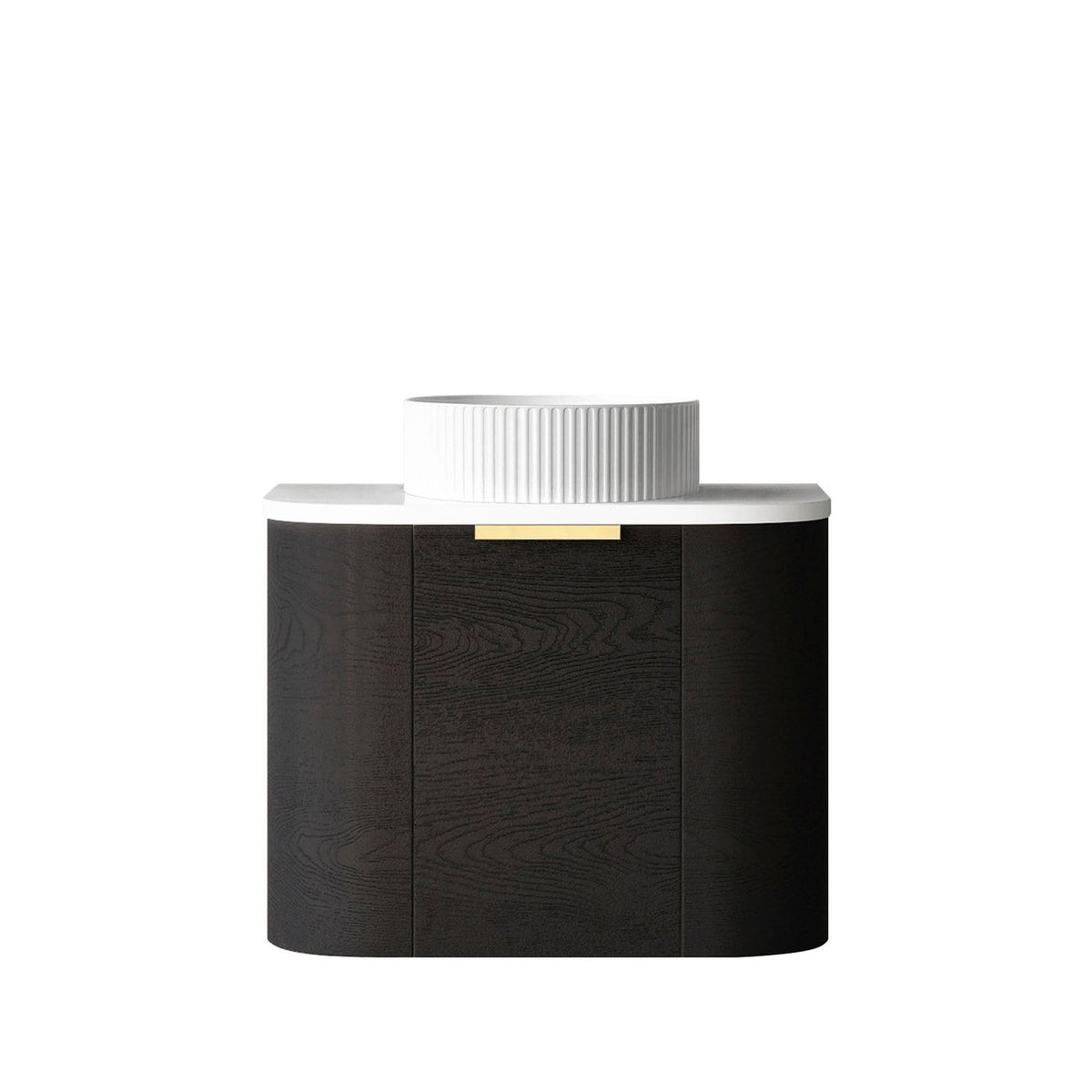 Otti Bondi Wall Hung Curve Vanity | Natural Oak & Black Oak | 600 / 750 / 900 / 1200 / 1500 / 1800 MM