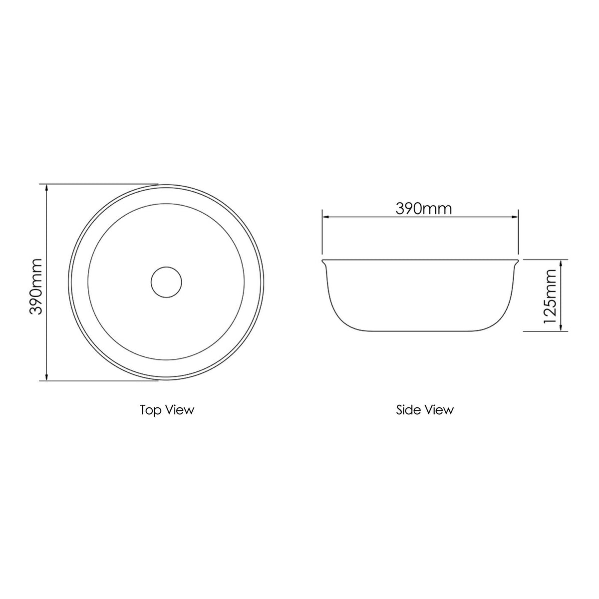 Otti Bronte Round Basin | 390mm