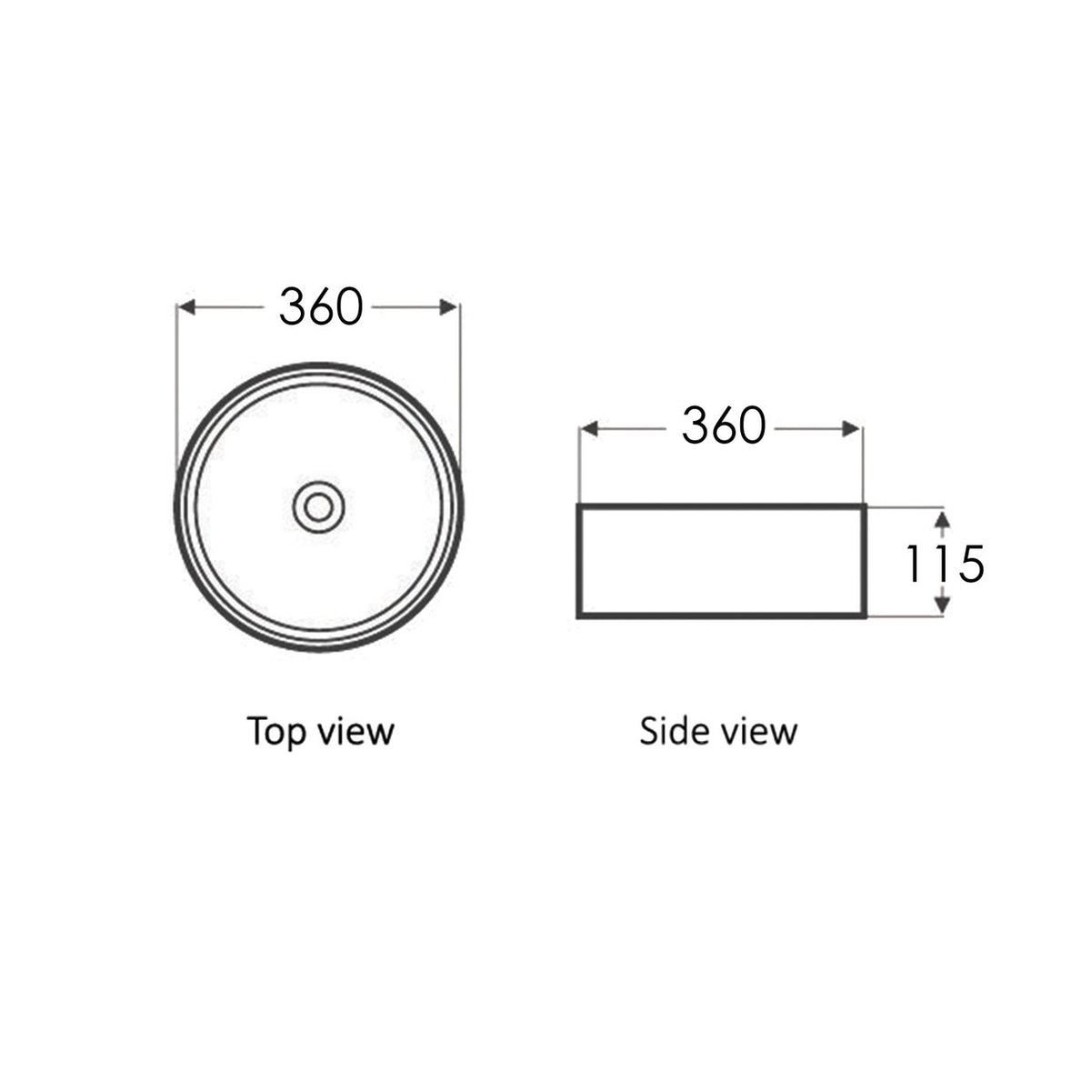 Otti Radius Round Basin | 360mm