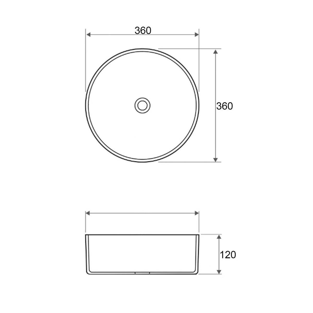 Otti Radius Round Basin | 360mm