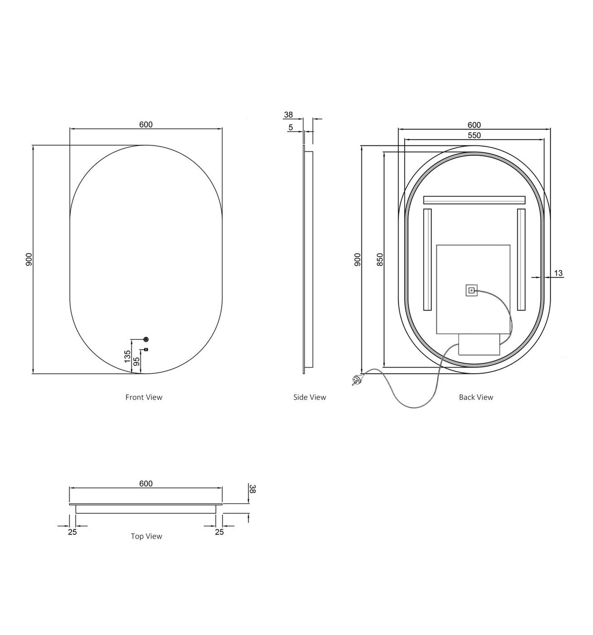 Otti Noosa LED Mirror