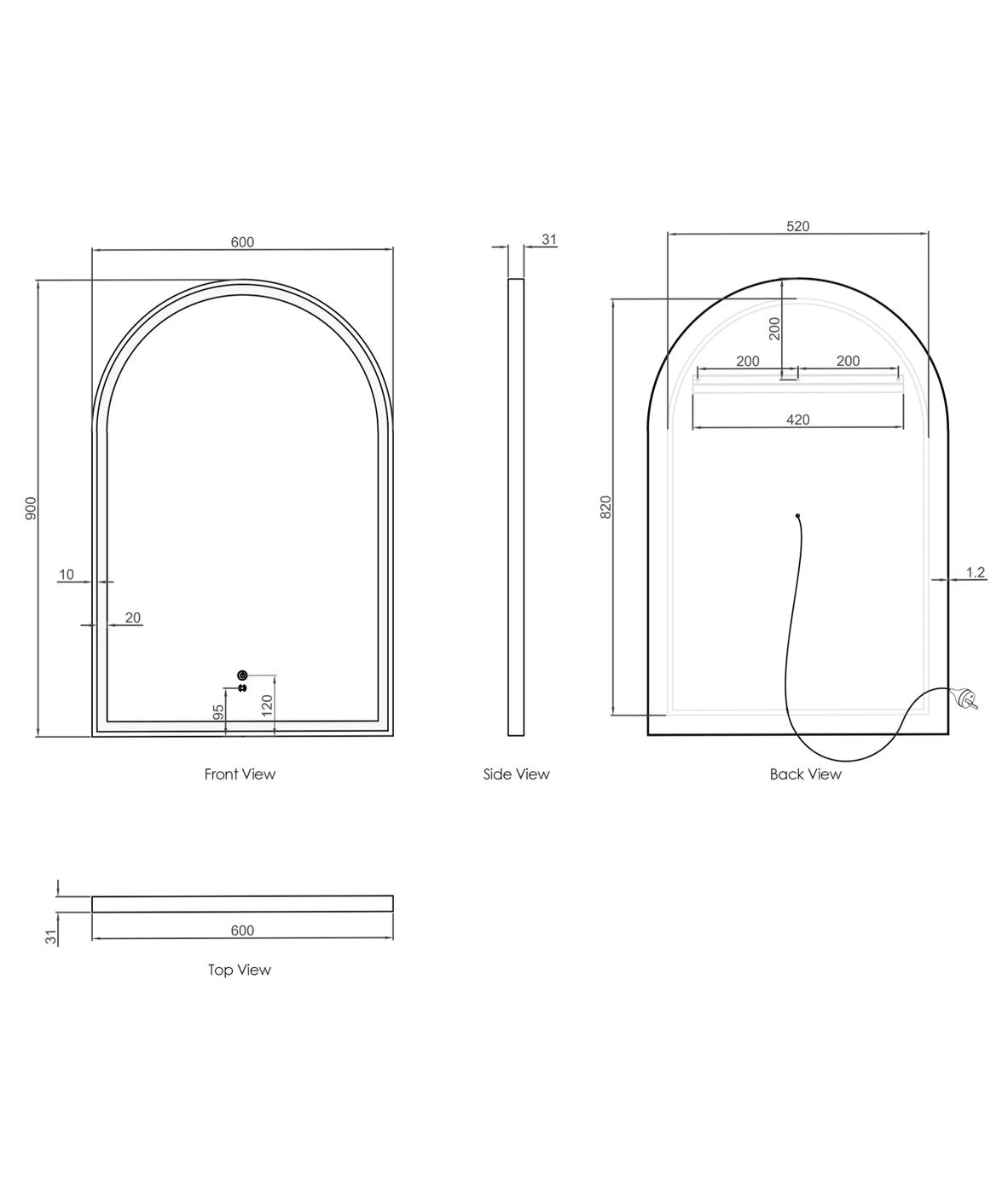 Otti Archie LED Mirror