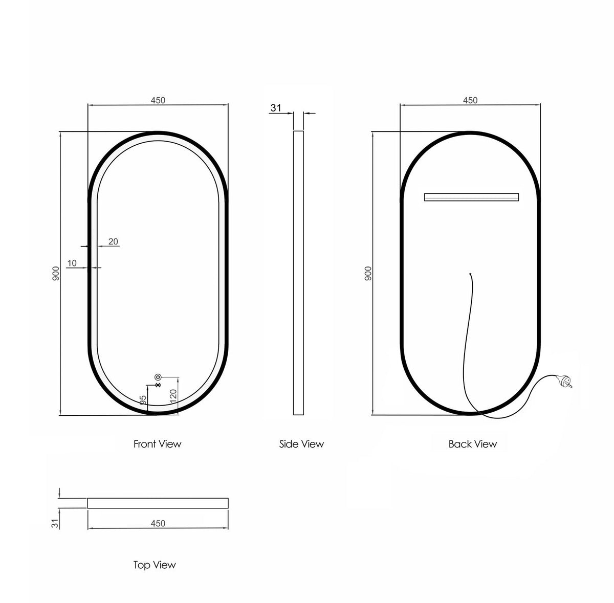 Otti Noosa LED Mirror