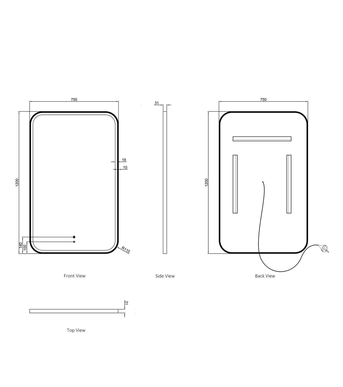 Otti Newport LED Mirror