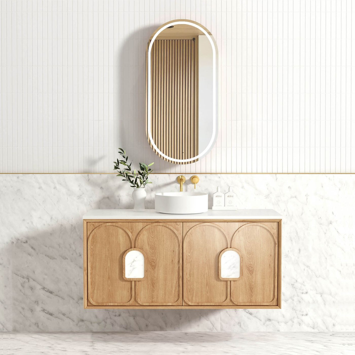 Otti Laguna Mark II Wall Hung Vanity | Woodland Oak