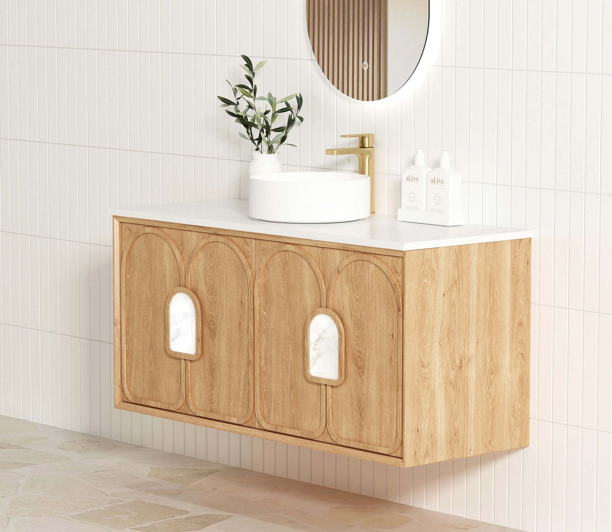 Otti Laguna Mark II Wall Hung Vanity | Woodland Oak