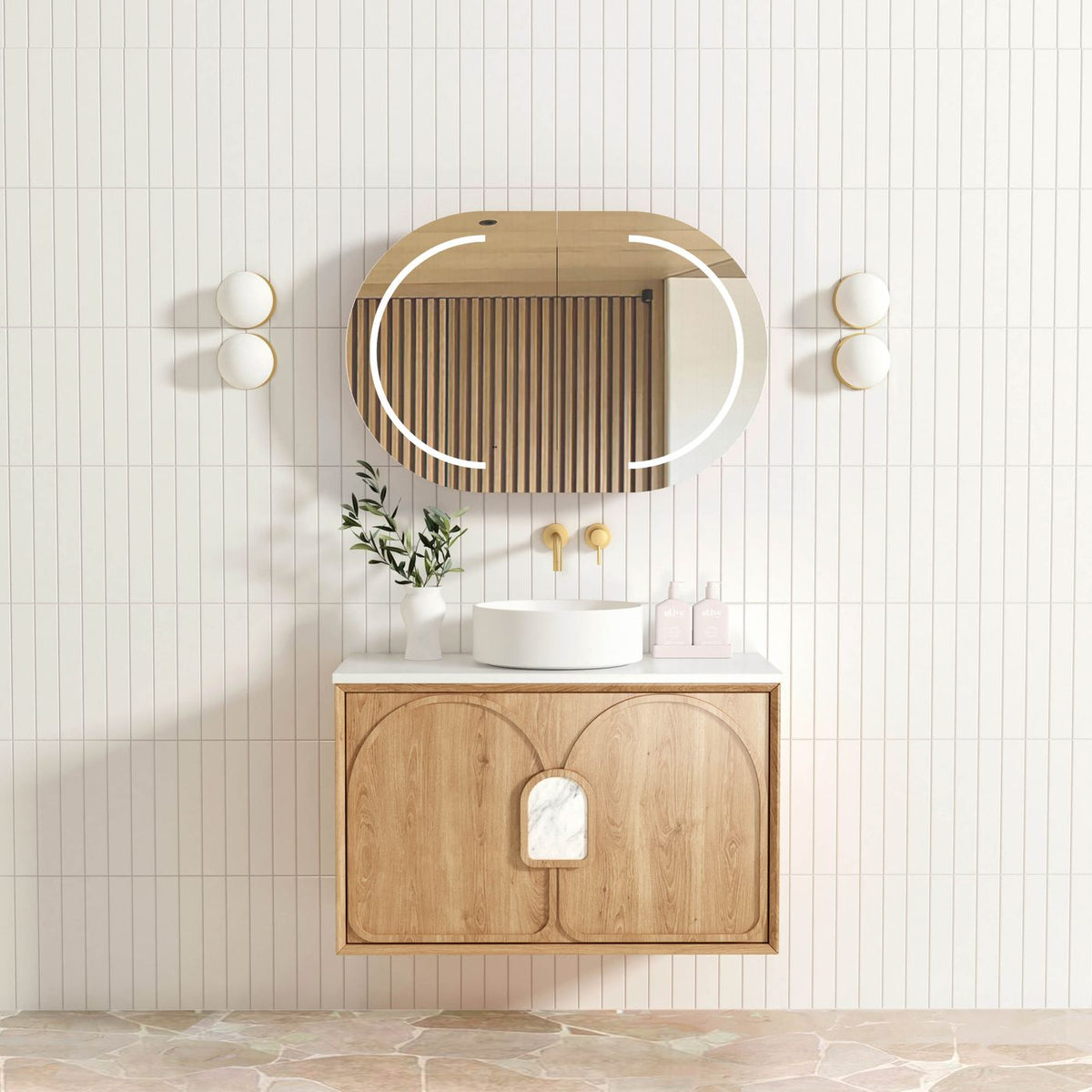 Otti Laguna Mark II Wall Hung Vanity | Woodland Oak