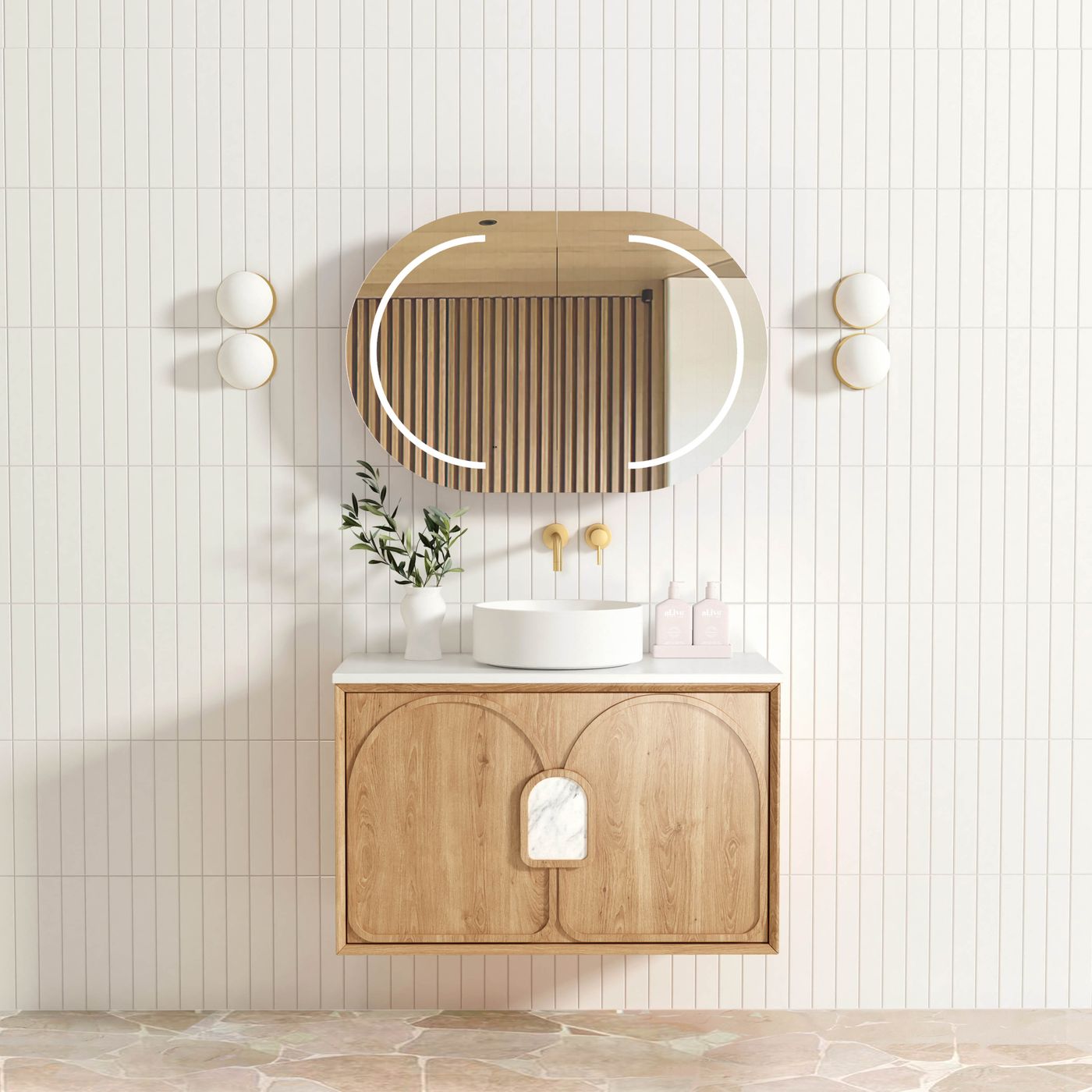 Otti Laguna Mark II Wall Hung Vanity | Woodland Oak
