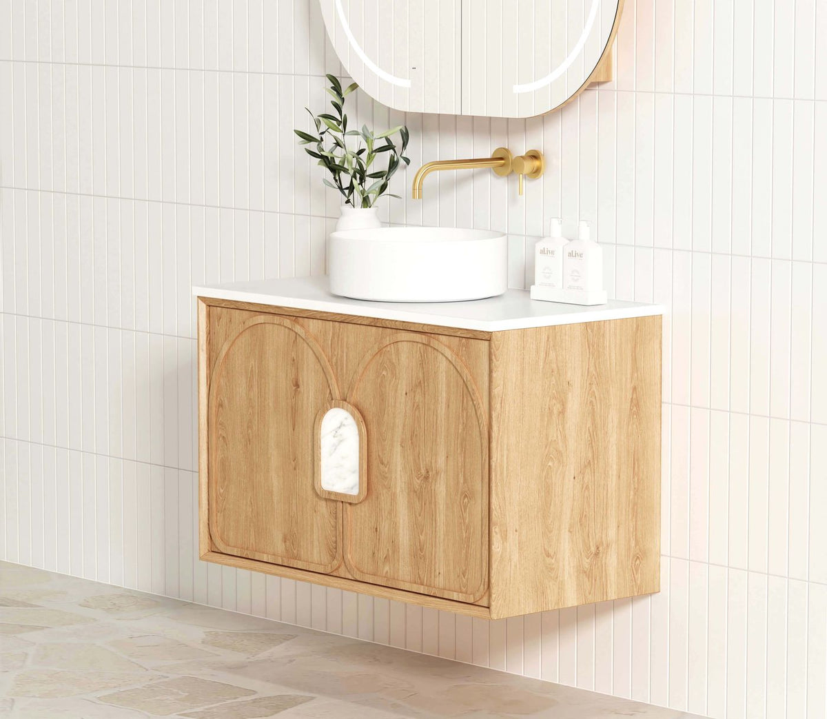 Otti Laguna Mark II Wall Hung Vanity | Woodland Oak