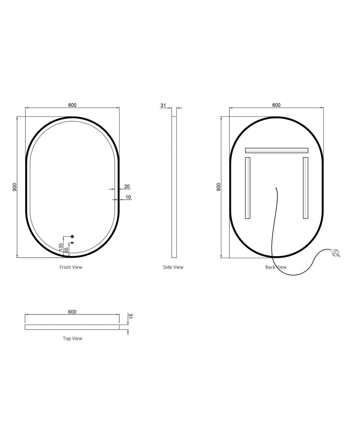 Otti Noosa LED Mirror