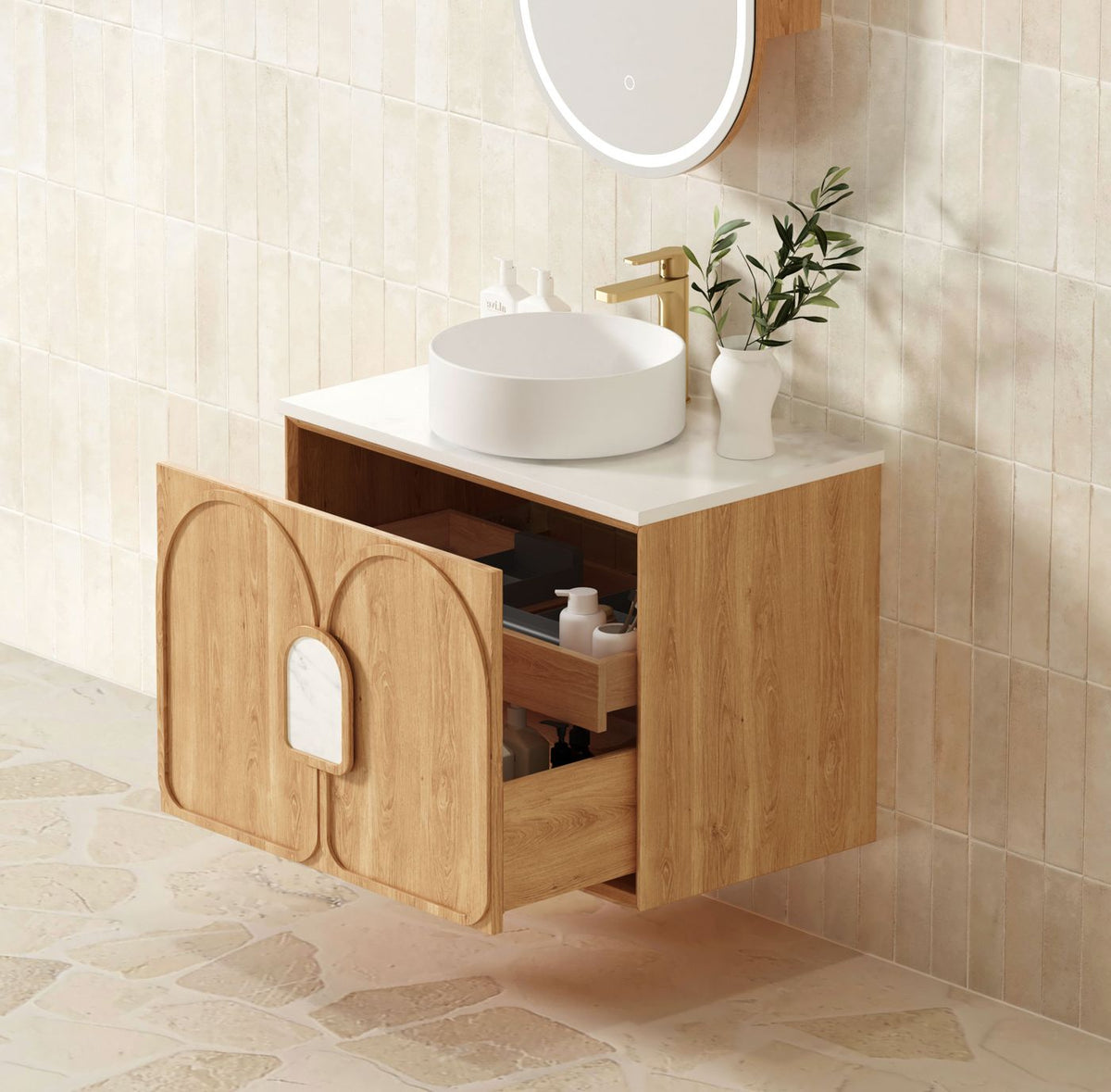 Otti Laguna Mark II Wall Hung Vanity | Woodland Oak