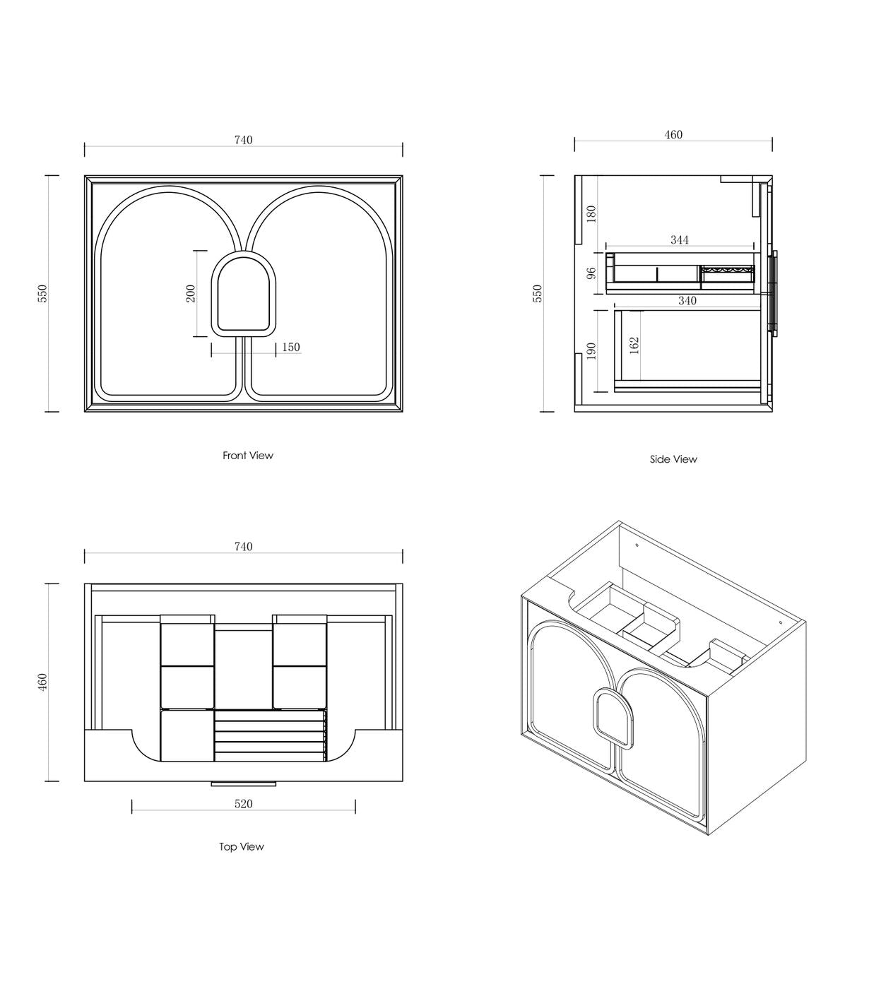 Otti Laguna Mark II Wall Hung Vanity | Woodland Oak